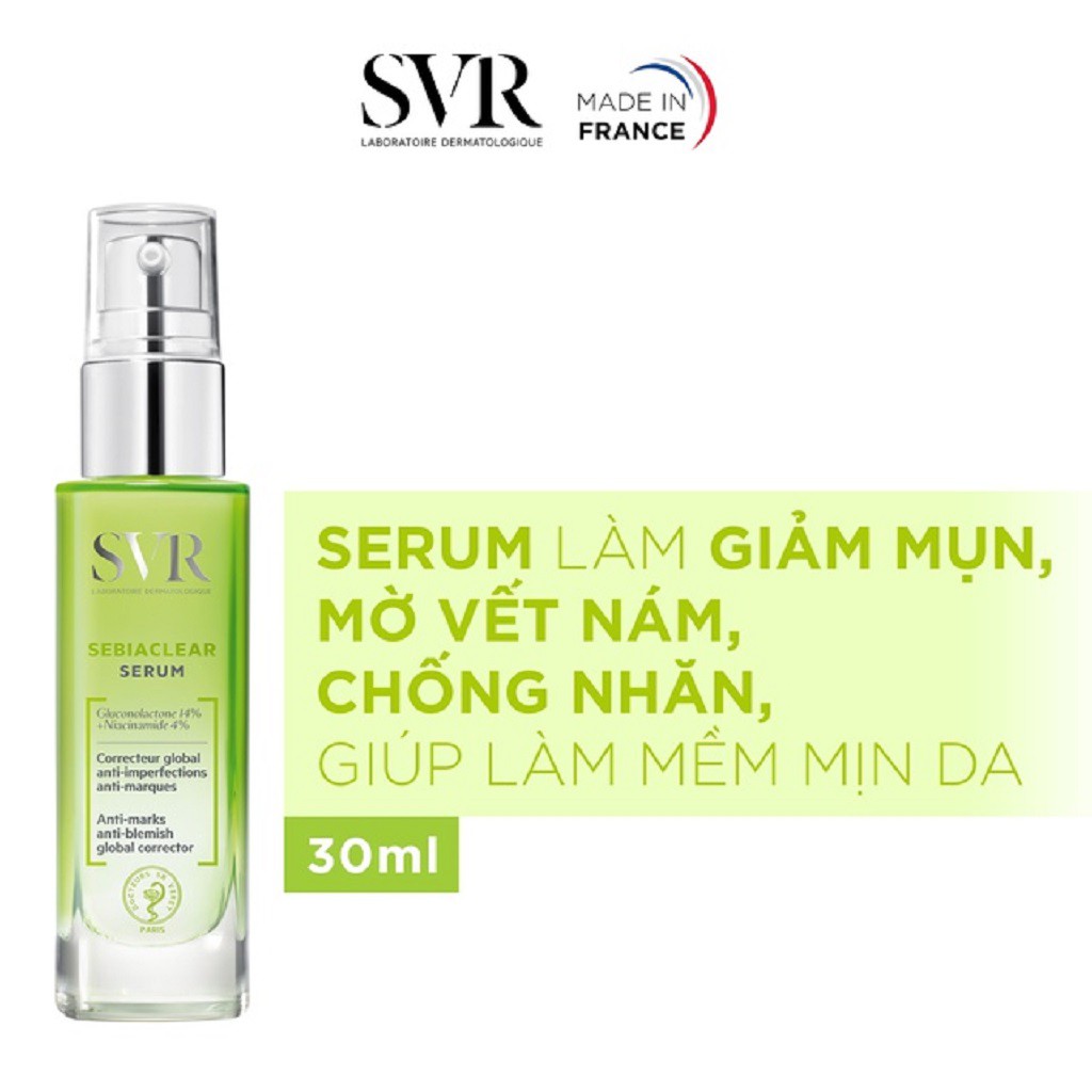 Serum Giảm Tác Nhân Từ Bên Ngoài Gây Nên Tình Trạng Mụn SVR Sebiaclear Serum 30ml
