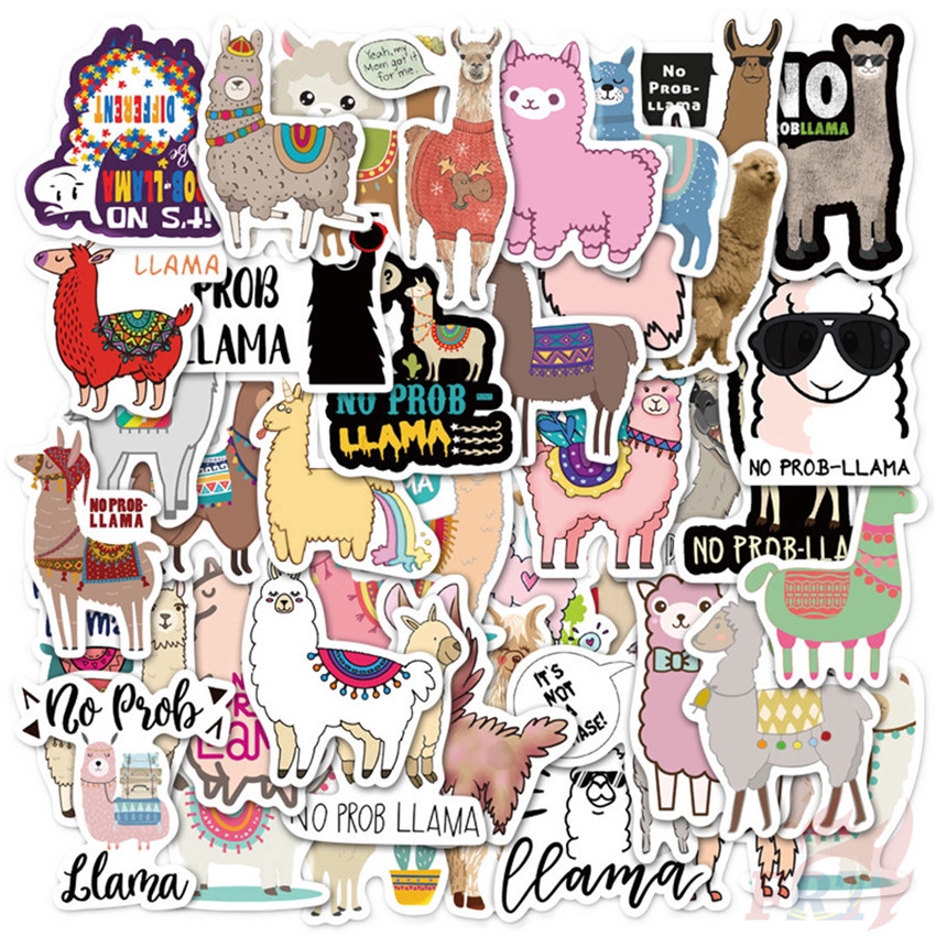 ❉ Kawaii Llama - Series 01 Animal Vicuna Stickers ❉ 50Pcs/Set Alpaca Fashion Waterproof DIY Decals Doodle Stickers