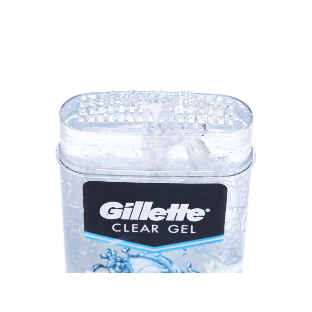 Lăn Khử Mùi Gillette Arti Ice 5in1 Clear Gel 107g 72H Anti White Mark Phiên Bản Mới Chính Hãng