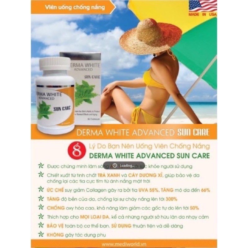 VIÊN CHỐNG NẮNG - DERMA WHITE ADVANCED | BigBuy360 - bigbuy360.vn