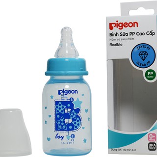 Bình sữa Pigeon cổ hẹp PP cao cấp bé trai bé gái 120/240ml