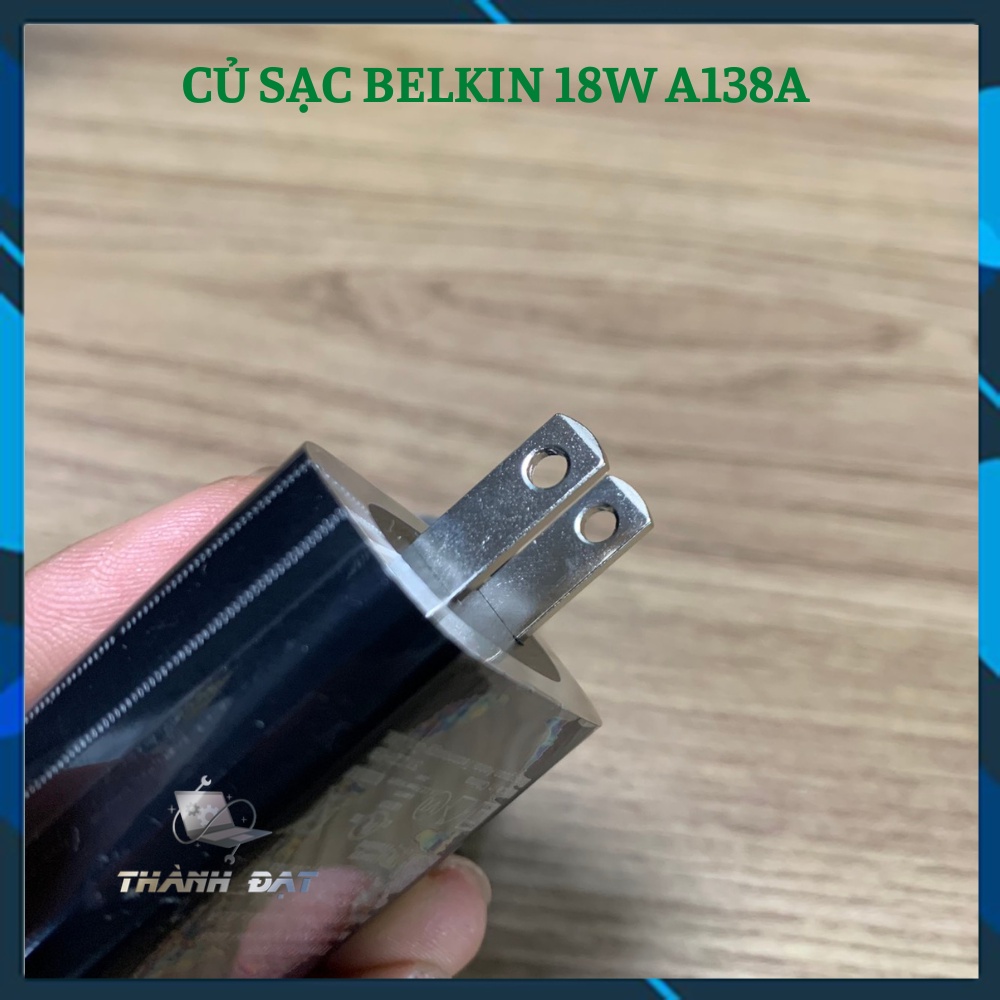 Củ Sạc Nhanh BELKIN 18W - A138A Chính Hãng, Tiêu Chuẩn M.F.I Của áp pồ, Nobox, Mới 100%, Bảo Hành 12 Tháng