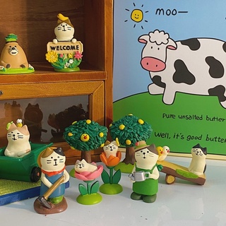 Mô hình mèo chủ đề làm vườn
