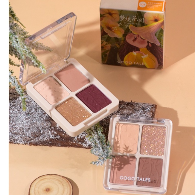 Bảng phấn mắt 4 màu GOGO TALES Chính Hãng Dream ​Garden Eyeshadow Palette GT285 nội địa Trung chính hãng