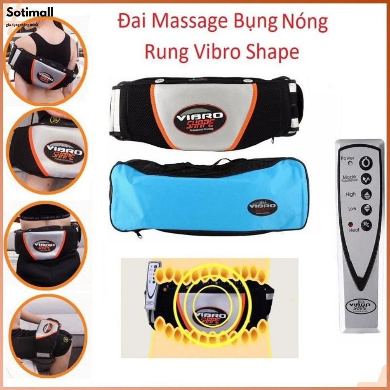Đai Massage Vibro Shape Chính Hãng Rung Giảm Mỡ Bụng - Máy Rung Giảm Mỡ Toàn Thân Hiệu Quả.