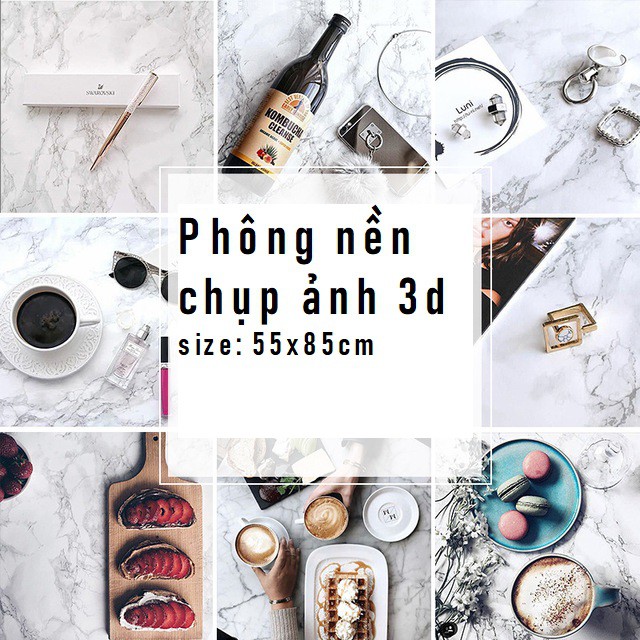 Phông nền giấy 3D in hai mặt đạo cụ chụp ảnh sản phẩm kích thước 57x87cm