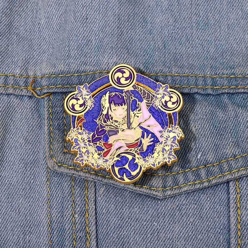 Huy hiệu cài áo MISS ZOE bằng hợp kim hình nhân vật hoạt hình game