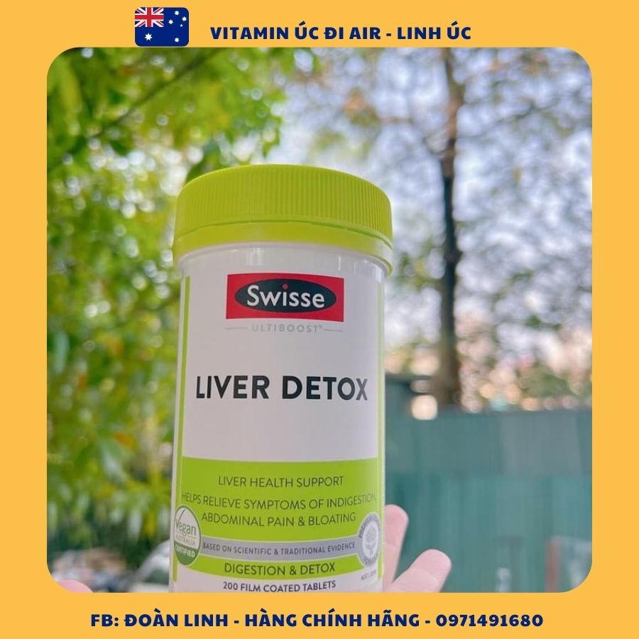 Viên Thải độc gan Liver Detox Swisse Úc,Hàng chuẩn Úc Đi Air,Thải Độc Mát Gan Úc