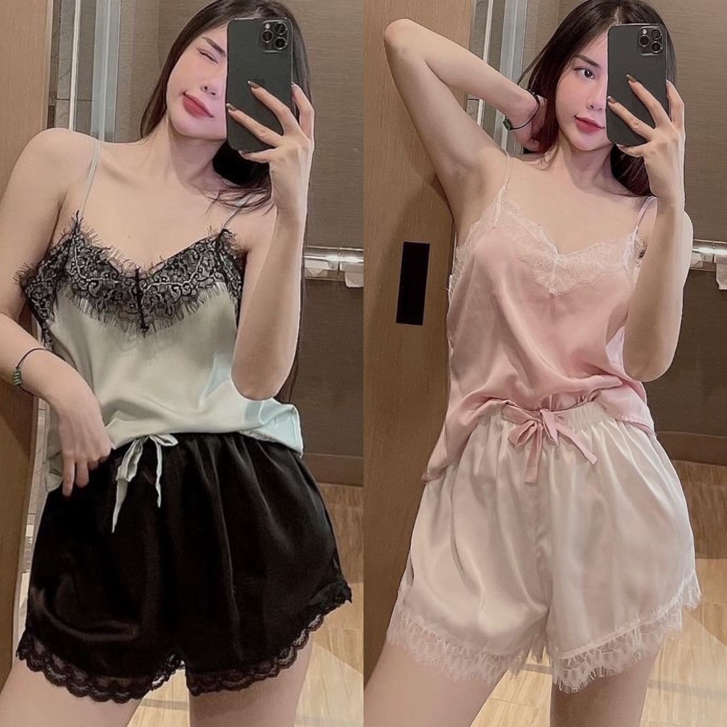 Đồ bộ nữ, đồ ngủ lụa satin mềm mịn, hình ảnh và video thật của sản phẩm