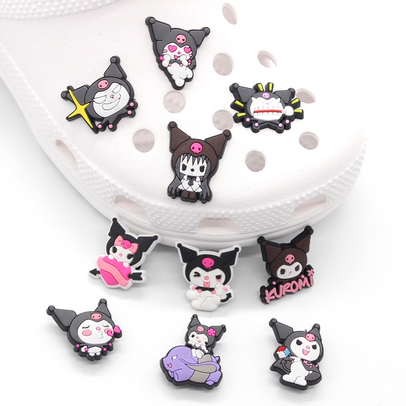Giày Jibbitz dễ thương Charm Kuromi Crocs Aceessories Crocs Trang trí Hasp Girls Kids Quà tặng