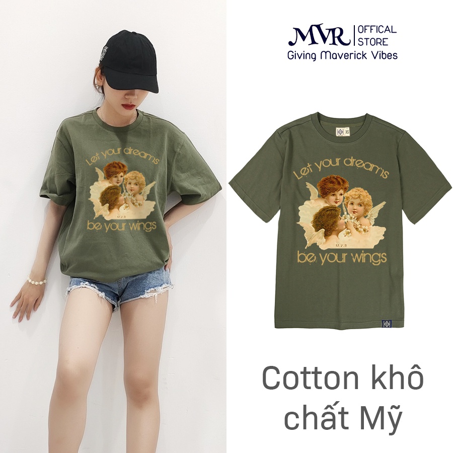 Áo thun nam nữ unisex hãy để ước mơ là đôi cánh của bạn thiên thần baby angel noel giáng sinh local brand MVR TT4348