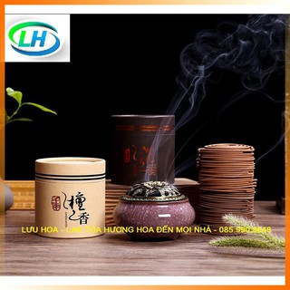 Nhang trầm hương , nhang cao cấp 50 đĩa thời gian cháy 4 giờ đựng trong hộp giấy kín - Hương thơm ngát
