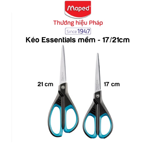 MAPED - Kéo văn phòng Essential mềm 17/21cm - 1 cái