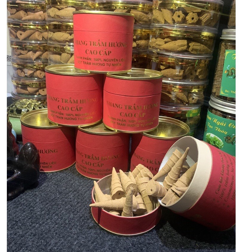 Nụ trầm hương thượng hạng 100% bột trầm hương tự nhiên mùi thơm nhẹ mang lại hơi ấm , làm sạch không gian