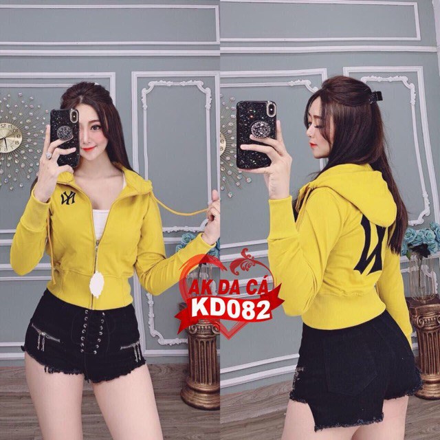 Áo khoác lửng thun da cá in chữ NY lớn sau lưng kèm ảnh thật | BigBuy360 - bigbuy360.vn