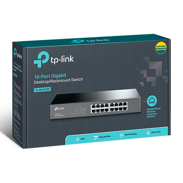 Bộ Chia Tín Hiệu Tp-Link TL-SG1016D - 16 cổng 10/100/1000Mbps - Chính Hãng - Bảo Hành 24 Tháng.