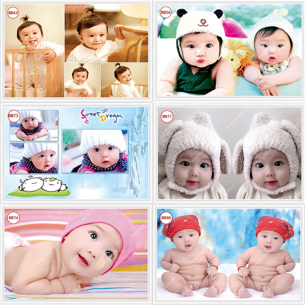 Tranh Dán Tường 3D Em Bé Baby Nhiều Mẫu Đẹp - Có In Theo Yêu Cầu- Trang trí phòng ngủ -1