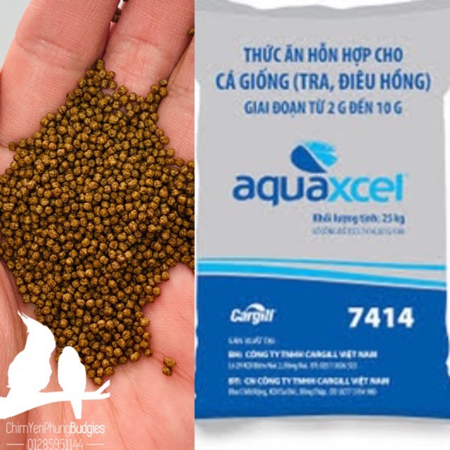 1kg cám cá CARGILL 7414 40% đạm cho cá ăn hoặc dùng câu cá,tra,điêu hồng,chép,rô phi