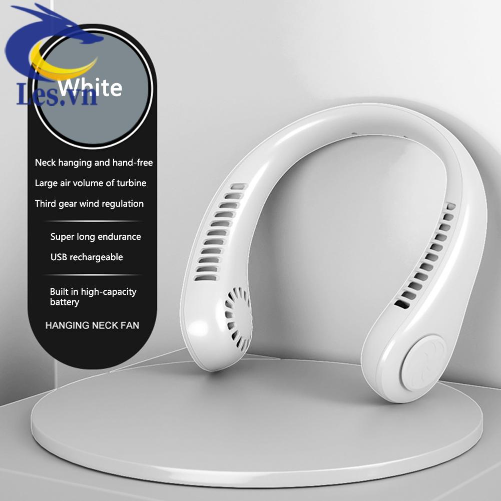 Quạt Đeo Cổ Mini Không Cánh Sạc USB Tiện Dụng
