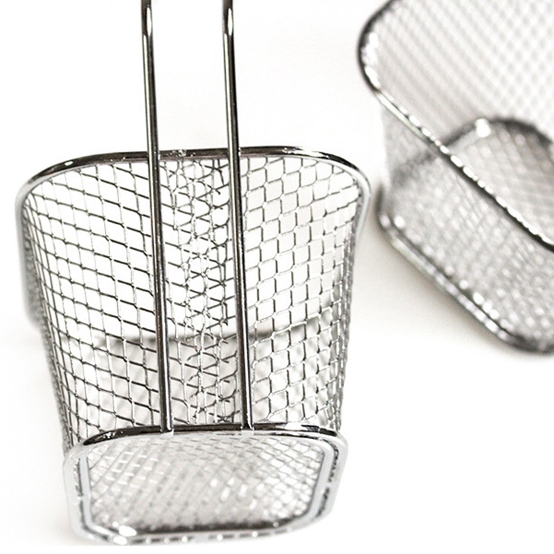 [huite]Stainless Steel Expandable Fry Chef Basket Kitchen Colander Magic Mesh Basket Strainer Net Cooking Steam Rinse
