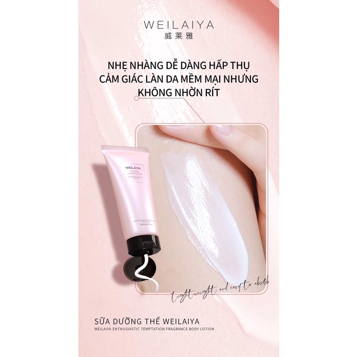Sữa Dưỡng Thể Weilaiya hương nước Hoa Cấp Ẩm 3 Tầng Hương Body Lotion Weilaiya 200ml - Hàng Chính Hãng | BigBuy360 - bigbuy360.vn