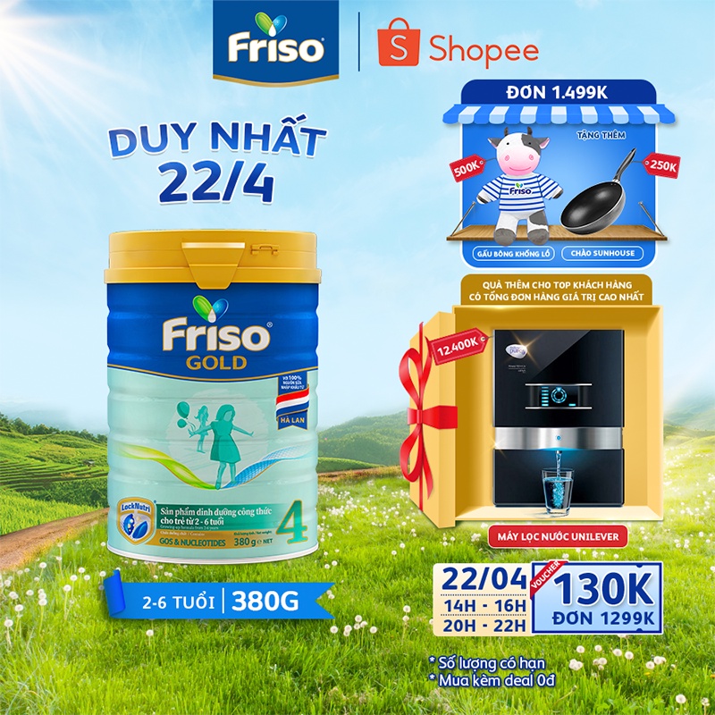 Sữa Bột Friso Gold 4 380g (Dành Cho Trẻ Từ 2 - 6 Tuổi