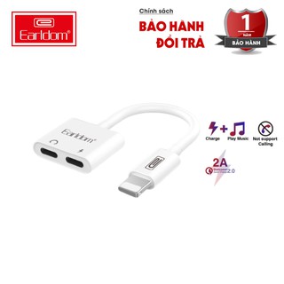 Đầu giắc Lightning 2 in 1 Earldom OT-33 2 Cổng Lightning Bảo Hành 1 năm Made in Taiwan