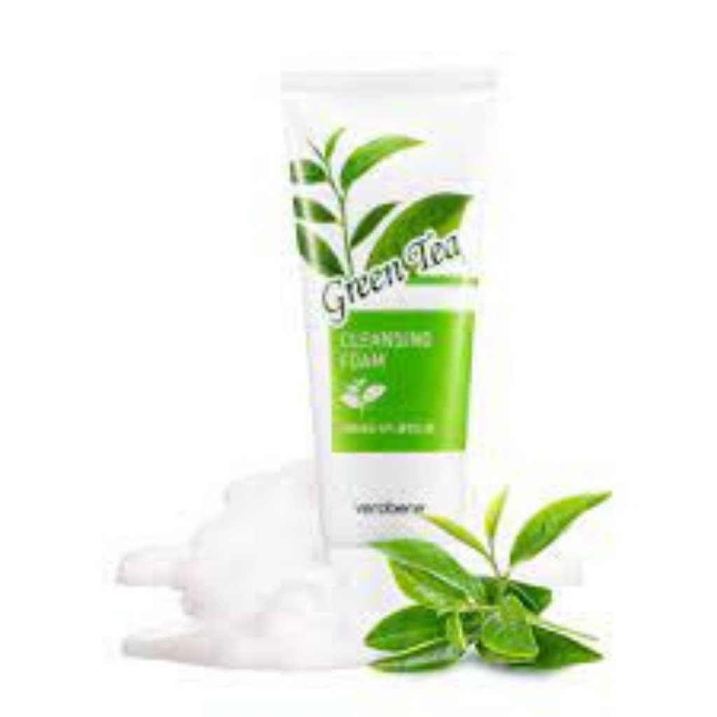 Sữa Rửa Mặt Trà Xanh Verobene Green Tea Cleansing Foam 150ml - [Chính Hãng Hàn Quốc] - Dùng Được Cho Cả Nam Và Nữ