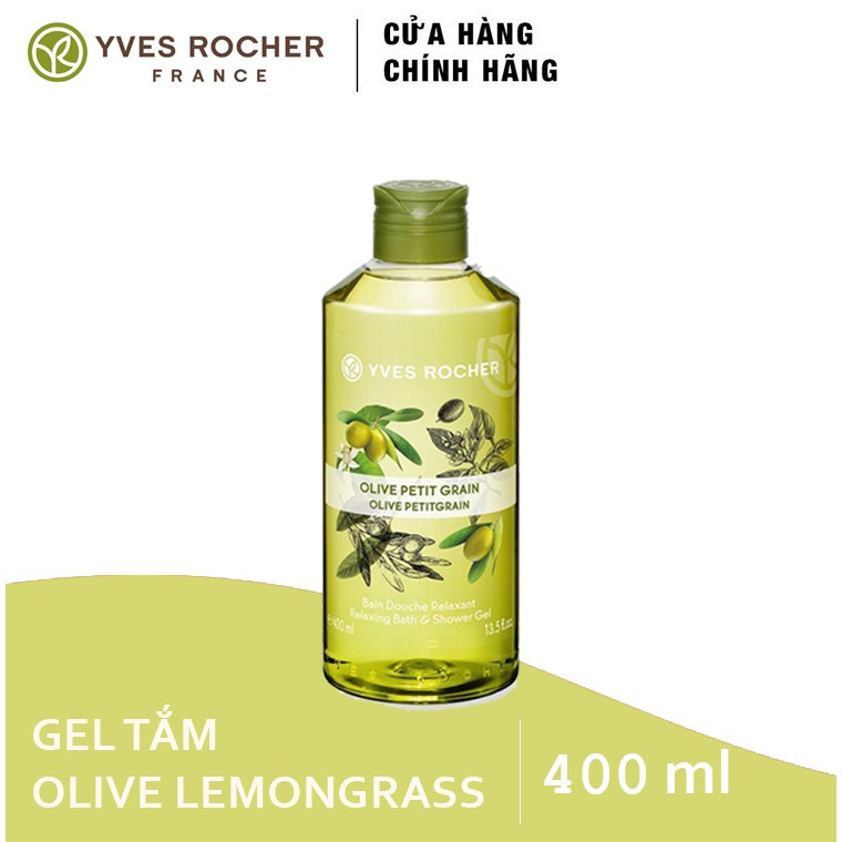 Gel tắm Yves Rocher hương Oliu - OLIVE PETITGRAIN RELAXING BATH AND SHOWER GEL 400ML