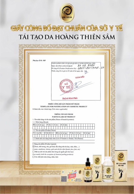 Bột Thảo Dược Rửa Mặt Đông Y Hoàng Thiên Sâm