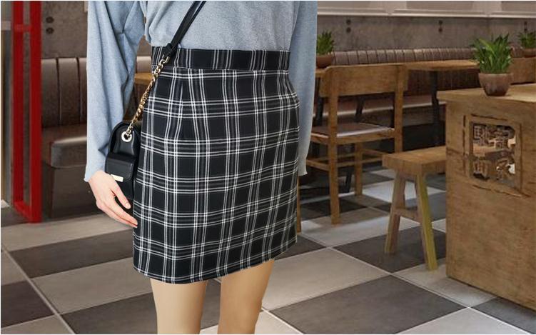 Chân Váy Nữ Lưng Cao Kẻ Sọc Caro Phong Cách Hàn Quốc | BigBuy360 - bigbuy360.vn