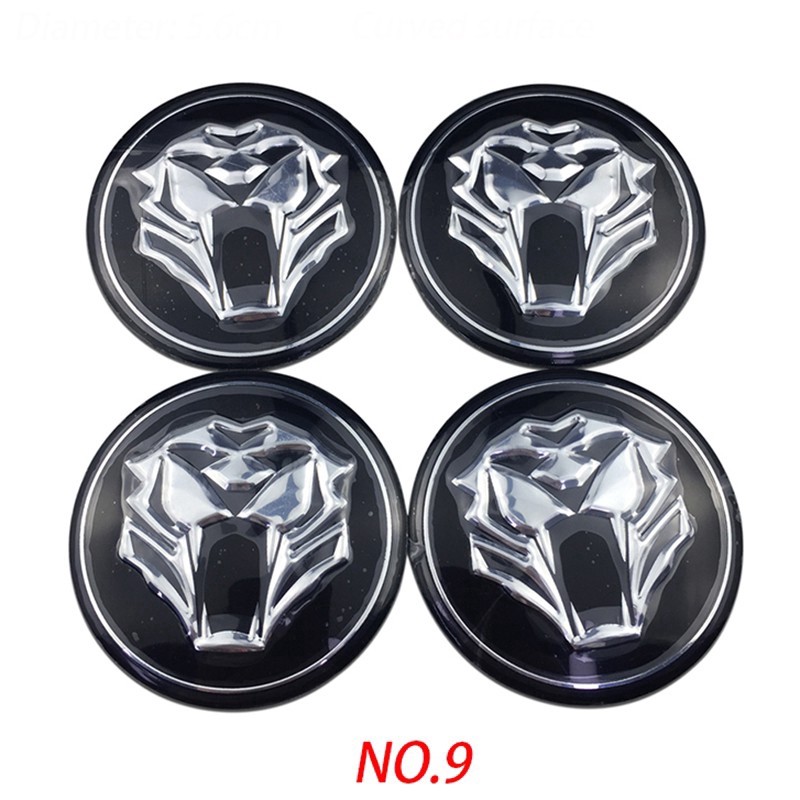 Set 4 miếng dán trang trí trục bánh xe hơi 56mm Kia K3 K5