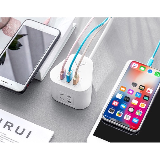 [Mẫu mới] Ổ cắm điện đa năng có 3 cổng USB,3 phích cắm cao cấp