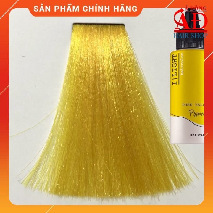 Thuốc nhuộm tóc Elgon I-light Màu vàng Pure Yellow Pastel nhuộm trên nền level 9 100ml