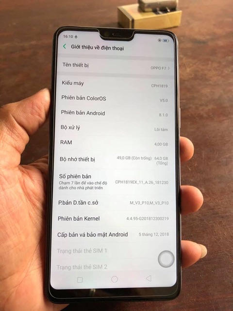Điện thoại Oppo f7 cũ