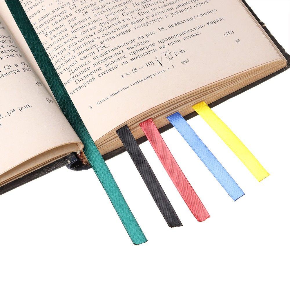 Bookmark Bằng Da PU Nhiều Màu Sắc Kèm Dây Ruy Băng Dùng Làm Quà Tặng Cho Học Sinh / Văn Phòng