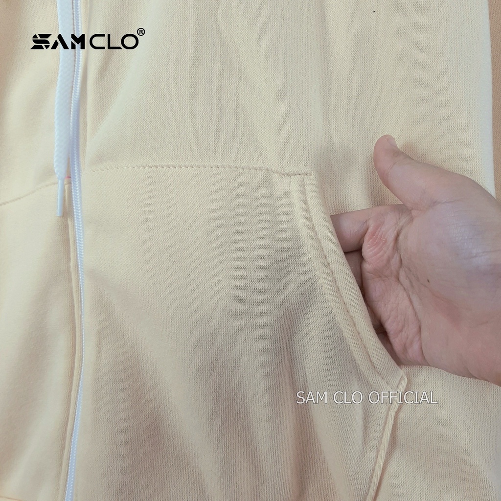 Áo khoác nỉ nam nữ SAM CLO hoodie chui có khóa kéo tay dài thu đông freesize dáng unisex in hình SỌ DỪA official