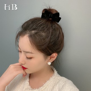 B370 - Dây buộc tóc nơ nhung  hạt châu