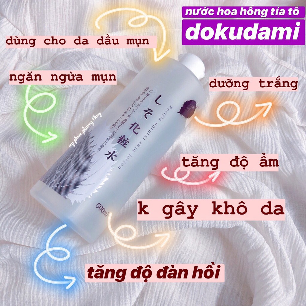 Nước hoa hồng Diếp Cá, Tía Tô Dokudami 500ml Nhật Bản