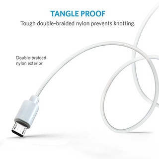 Cáp sạc Tuxedo Primary C8 Micro USB dài 1m trắng