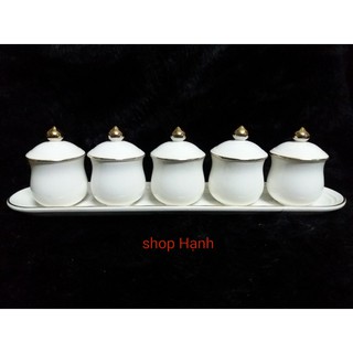 Bộ 3 và bộ 5 chung nước đá trắng