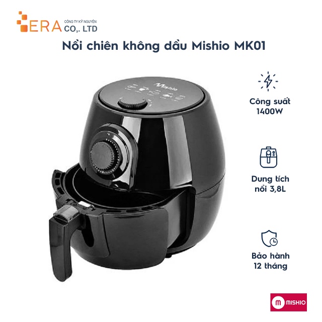 [Mã ELHADEV giảm 4% đơn 300K] Nồi chiên không dầu Mishio MK01