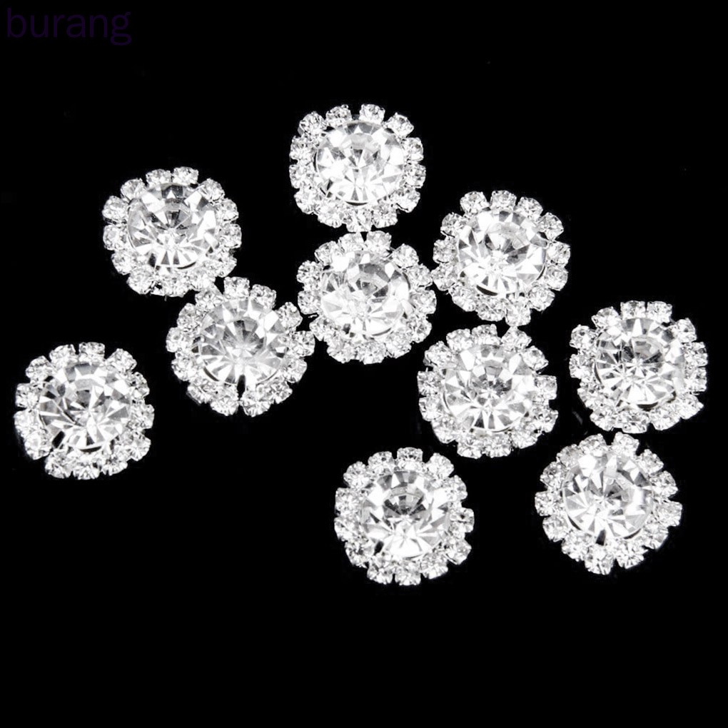 Set 10 cúc áo đính đá giả lấp lánh thời trang sang trọng