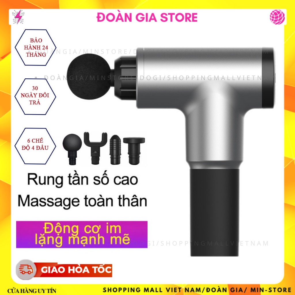 Máy Massage cầm tay Fascial Gun Máy rung cầm tay Giảm Cơ Căng Cơ Trị Nhức Mỏi Vai Gáy Dogitek TY60 ( Bản EU/ChâuÂu)