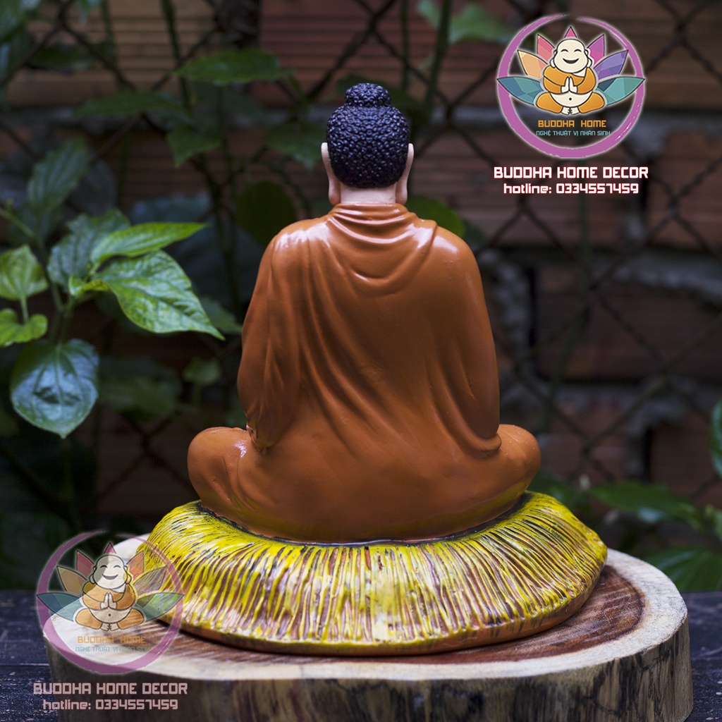 Tôn Tượng Thích Ca Thế Xúc địa thủ ấn Cao 20 cm Vẽ Thủ Công