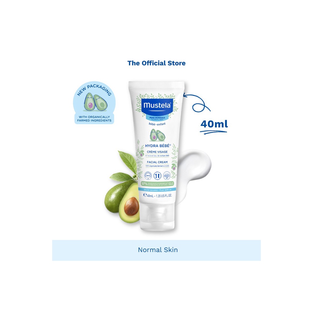 Kem Dưỡng Da Mặt Cho Bé Mustela Hydra Bebe Facial Cream 40ml