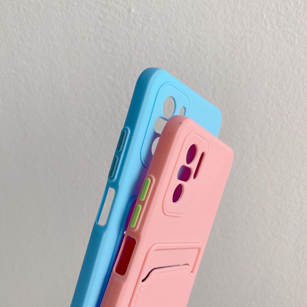 Ốp điện thoại silicon mềm chống sốc tích hợp ví đựng thẻ dành cho Xiaomi POCO X2 M3 Pro F3 Redmi 10 K40 Pro K30 K30i Mi 10S