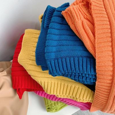 Thời trang của phụ nữ Hàn Quốc khăn choàng dệt kim màu rắn và khăn dệt kim màu đẹp | BigBuy360 - bigbuy360.vn