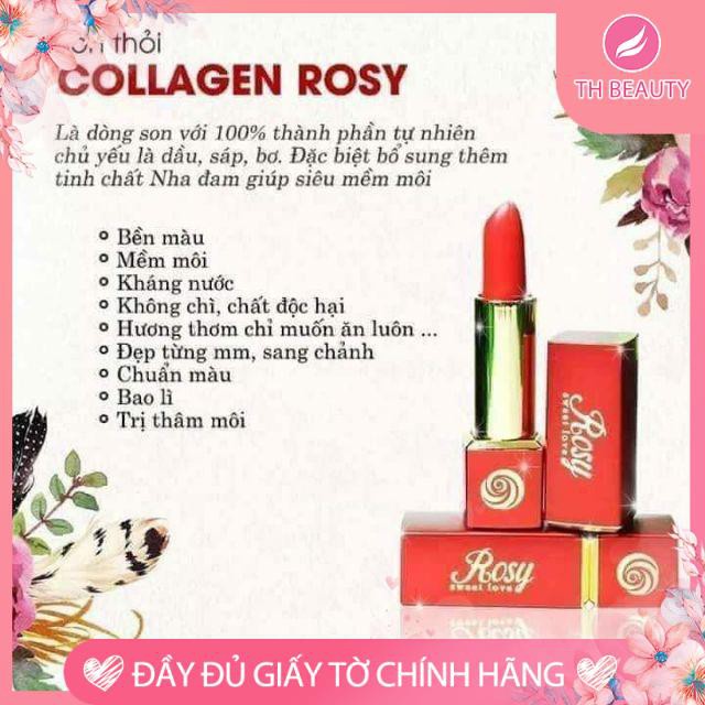 &lt;THẬT 100%&gt; Son sáp Rosy, son siêu lỳ chiết xuất thiên nhiên