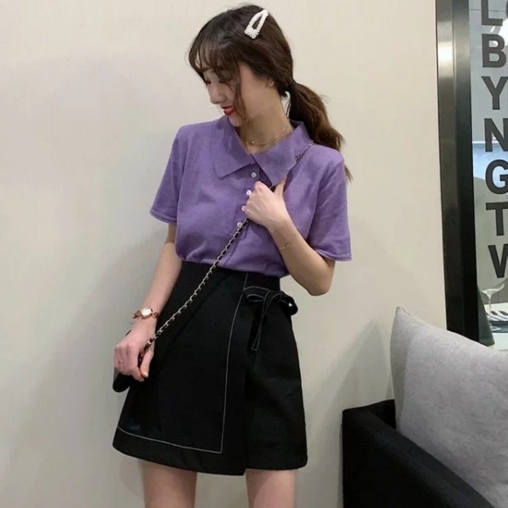 Chân Váy Chữ A Chéo Tà Chỉ Nổi Lạ Mắt Váy Đen Thanh Lịch Kiểu Dáng Basic Dễ Phối Có Kèm Quần Trong | BigBuy360 - bigbuy360.vn